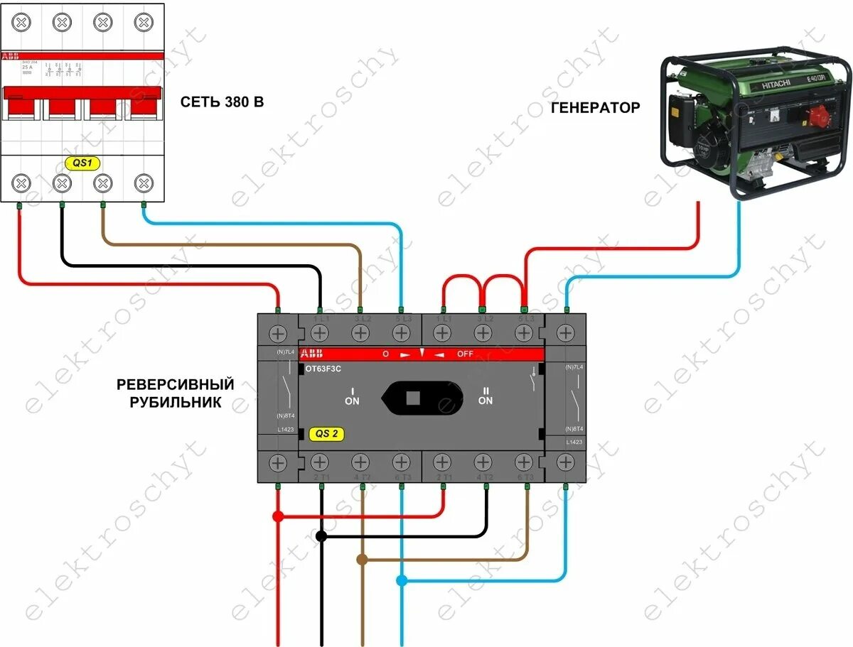 Реверсивный переключатель ot40f4c схема подключения к генератору Накопитель или генератор: все о резервном питании дома VOLTS Дзен