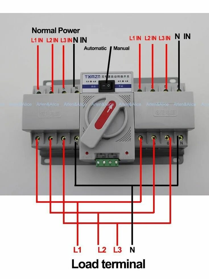 Реверсивный рубильник для подключения генератора трехфазный Pin em electrica