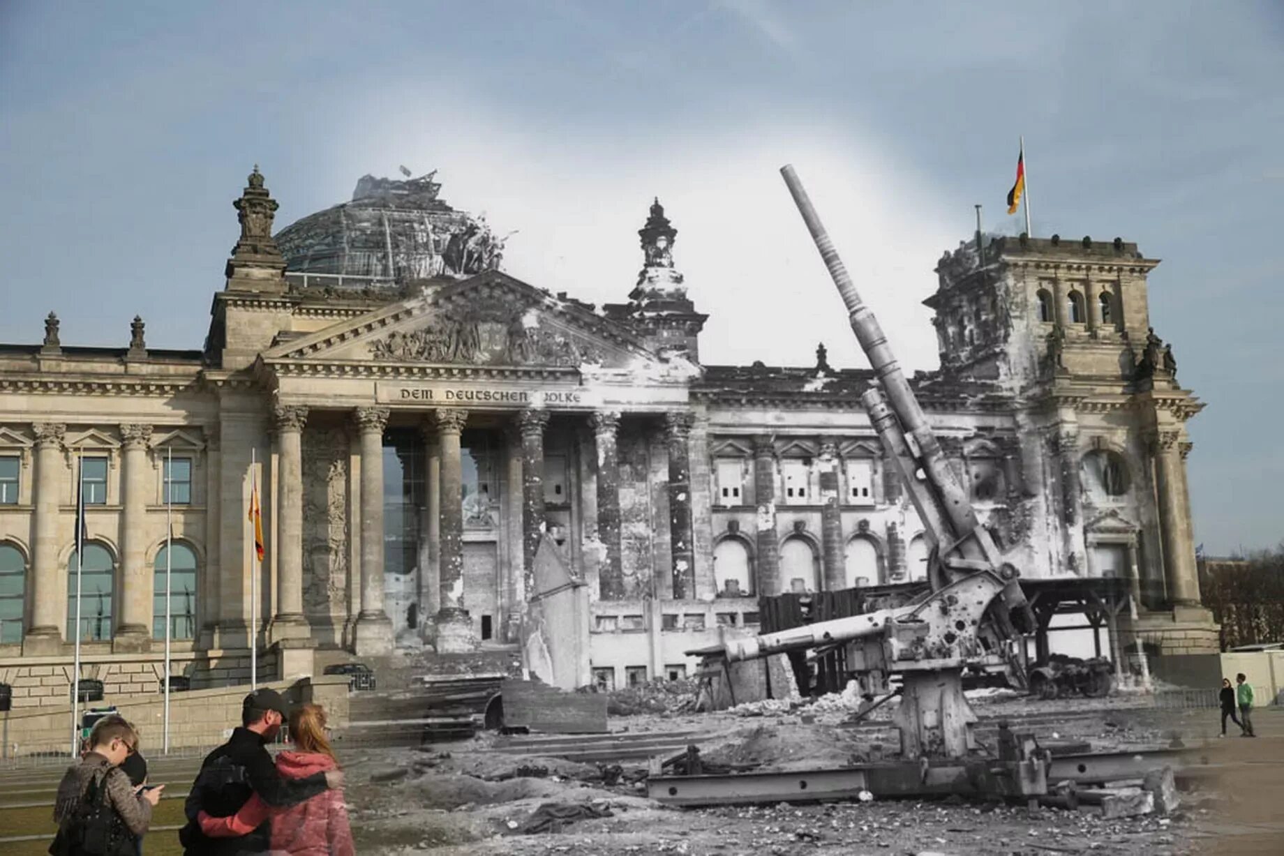 Рейхстаг сегодня фото Berlin then and now - Mirror Online