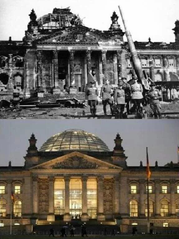 Рейхстаг сейчас фото как выглядит Then& Now Reichstag Berlin, April 1945 #murdeberlin Then& Now Reichstag Berlin, 