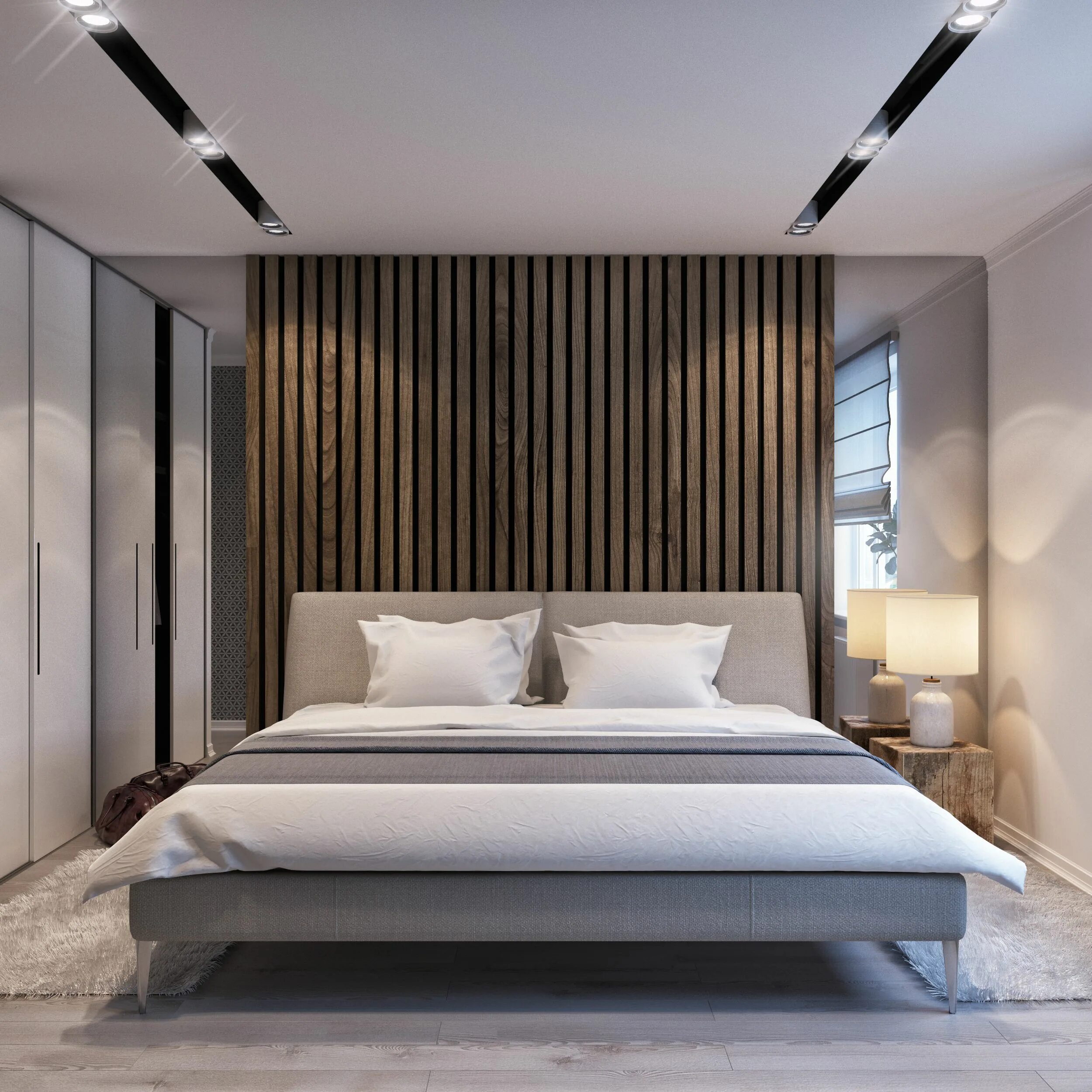 Рейка в интерьере спальни фото Pin on Современный дизайн Modern style bedroom, Bedroom false ceiling design, Be