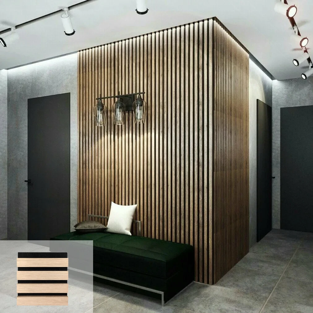 Рейка в современном интерьере Slats Panels For Walls Oak Wood Akupanel Acoustic Wooden Interior Decorative Fir