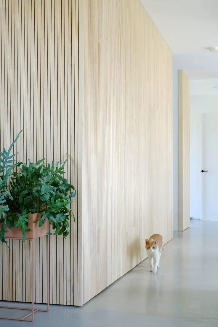 Рейки белые в интерьере фото Woonhuis Druten Living room diy, Plywood interior, Interior wall colors