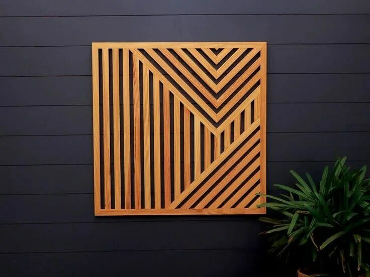 Рейки деревянные для декора своими руками DIY Geometric Wood Wall Abstract Art Project Abstract art projects, Geometric wa