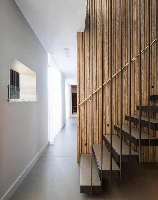 Рейки на лестнице фото Такая вилла Interior stairs, Modern house, House design