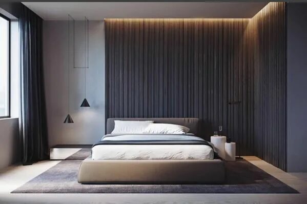 Рейки в спальне дизайн фото asymmetrical modern furniture Luxurious bedrooms, Modern bedroom, Bedroom design