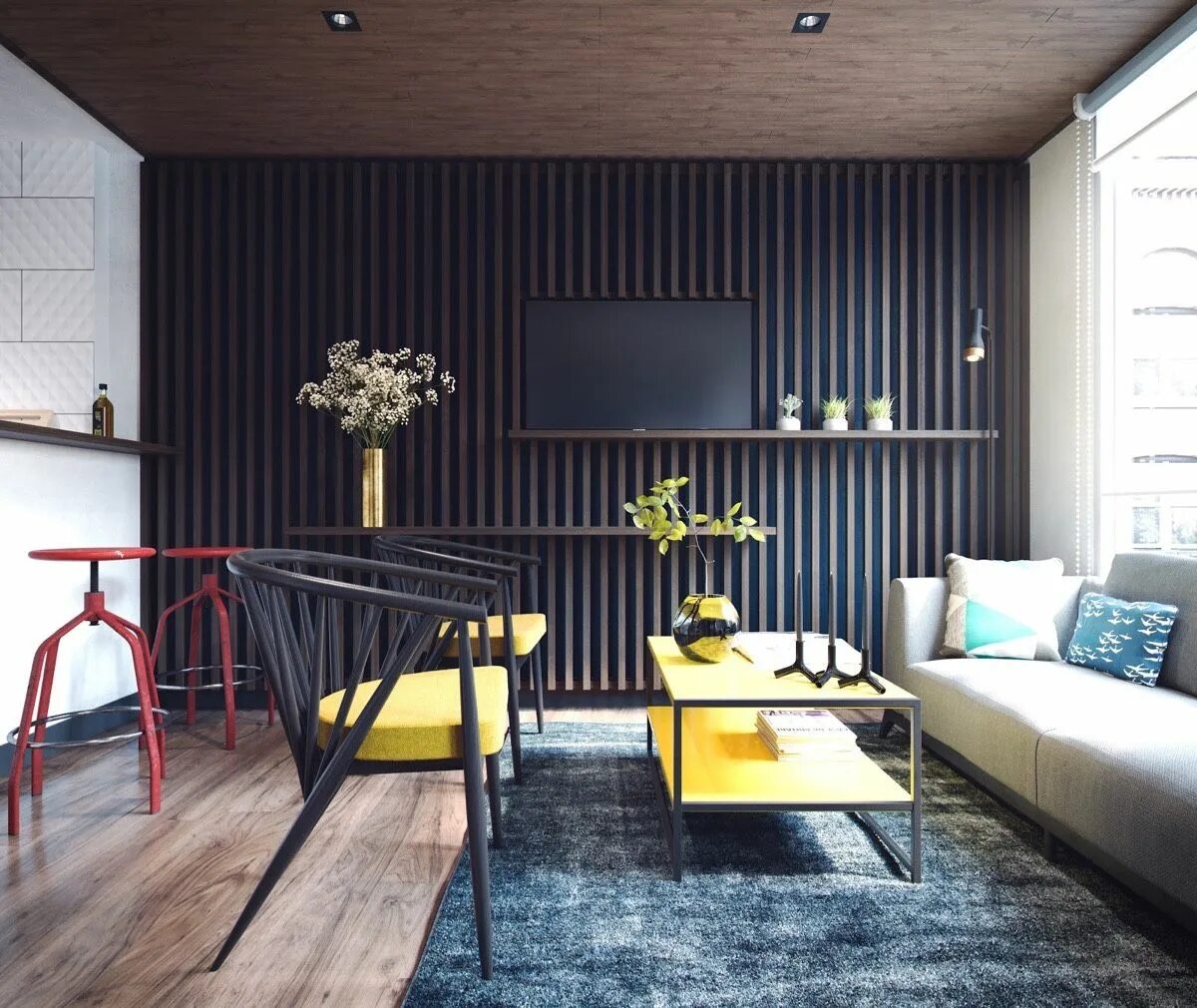 Рейки в стиле лофт 4 Small Apartments Showcase The Flexibility Of Compact Design Small space design