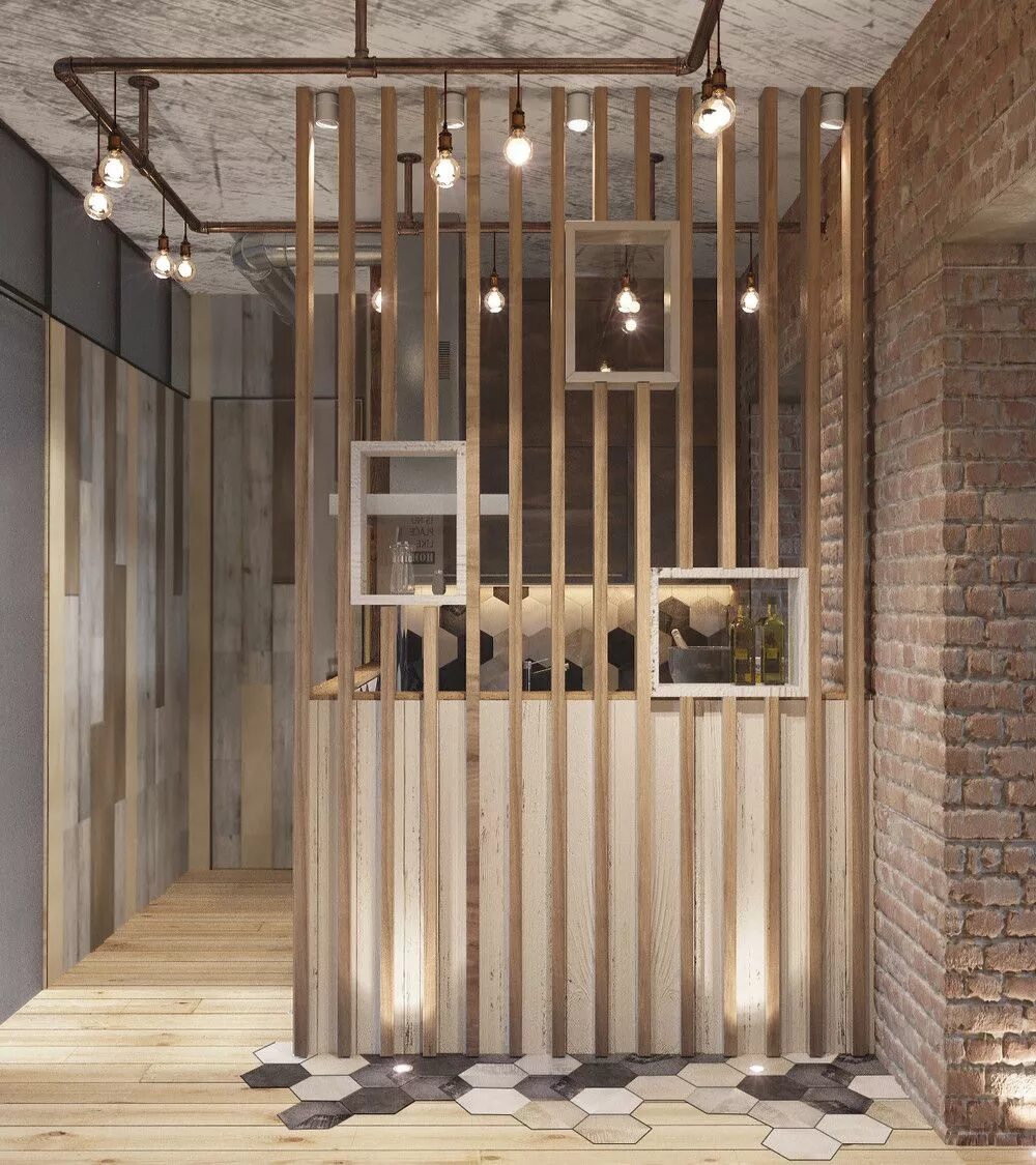 Рейки в стиле лофт Loft-sign "WOOD&BRICK", автор Lipovtsev Maxim, конкурс "знаковый элемент лофта" 