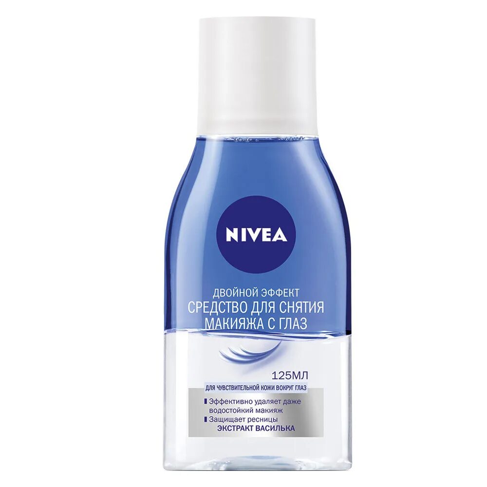 Рейтинг для снятия макияжа с глаз Nivea Visage Лосьон для удаления макияжа с глаз "Двойной эффект", 125 мл купить 