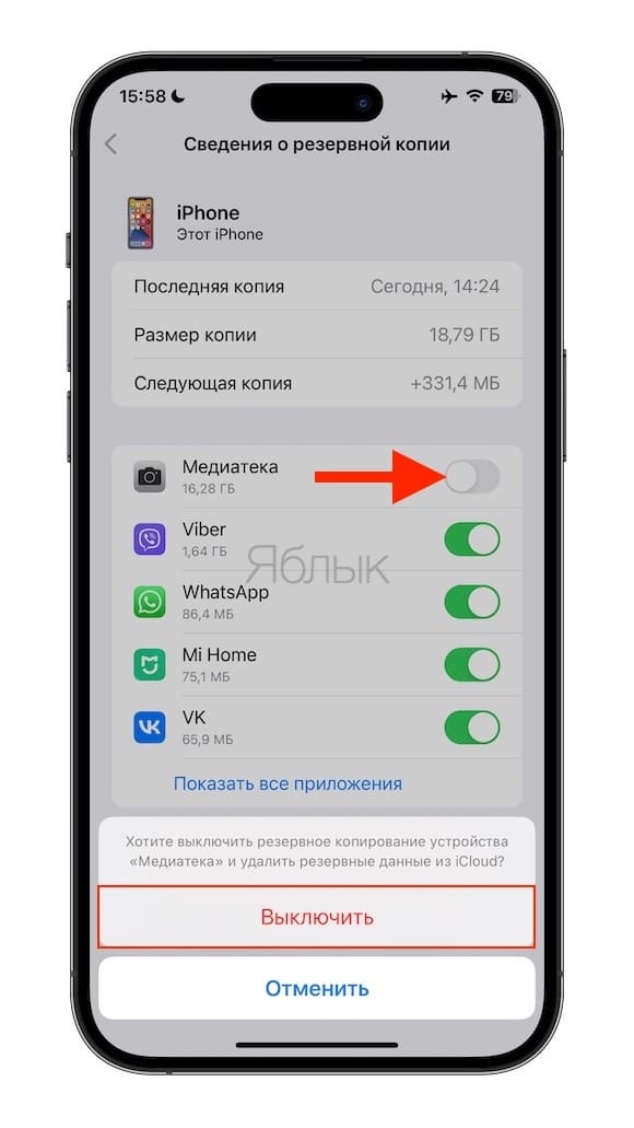 Резервная копия фото на айфон Как удалять приложения из резервной копии iCloud на Айфоне и Айпаде