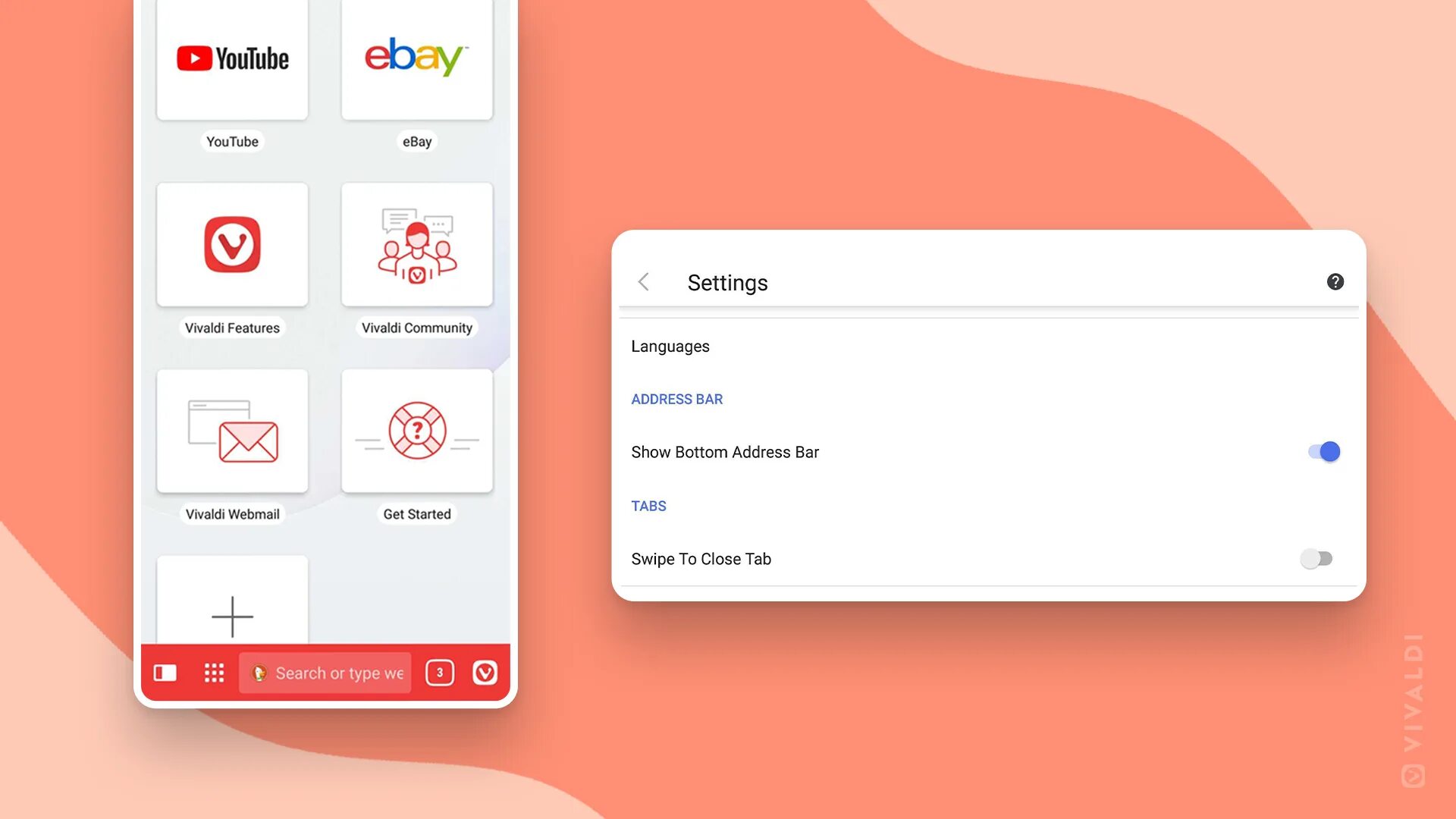Режим 6 фото Vivaldi on Android: Now with configurable Address Bar and Tab Bar