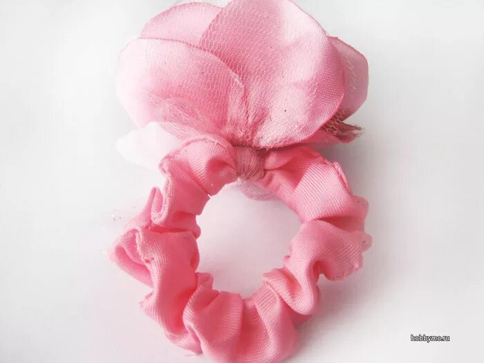 1Pcs Furling Polka Dots Design Chiffon Fabric Scrunchy Ponytail Holder Hair Ties