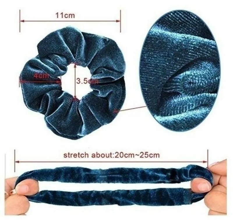 Резинка из ткани выкройка Practical 20 Pcs Women Velvet Scrunchie Vintage Match Scrunchies Hair Ropes NX49