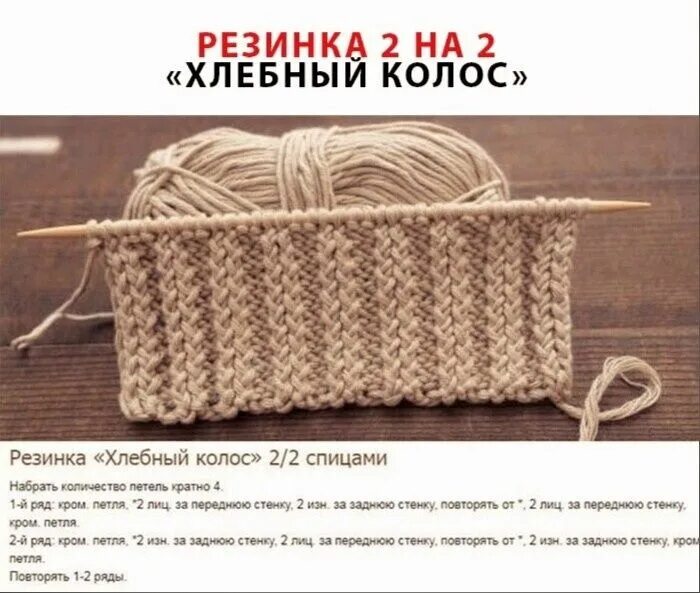 Резинка колосок спицами схема вязания Сима_Пекер - Дневник Сима_Пекер Knitting stitches, Straw bag, Knitting