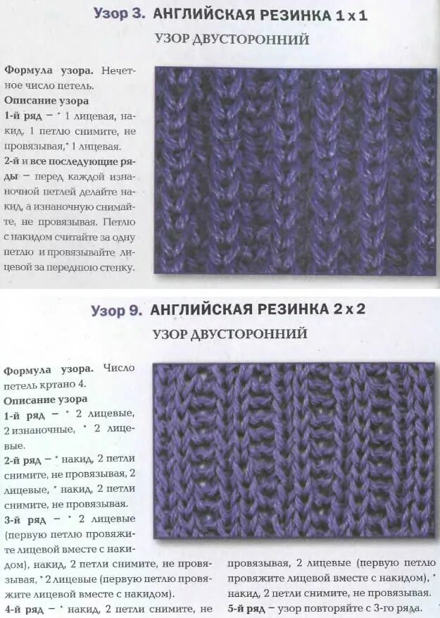 Резинки спицами фото схемы Интересный способ вязания эластичной резинки с картинками