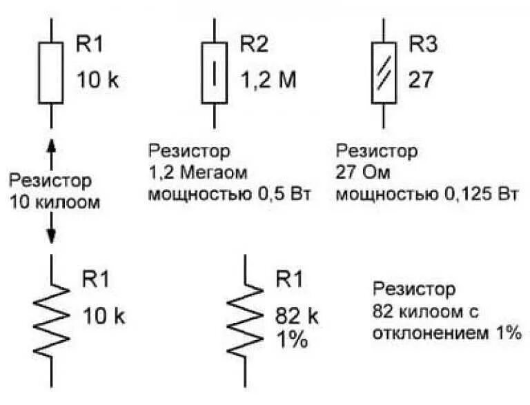 Резистор на электрической схеме Обозначение резисторов на схеме: найдено 89 изображений