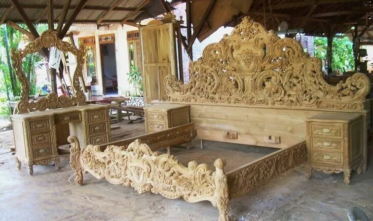 Резная мебель фото Резная мебель Wooden bed design, Bed design, Bed furniture design