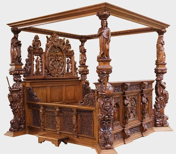 Резная мебель фото Pubpages has been retired Gothic furniture, Carved beds, Gothic bed