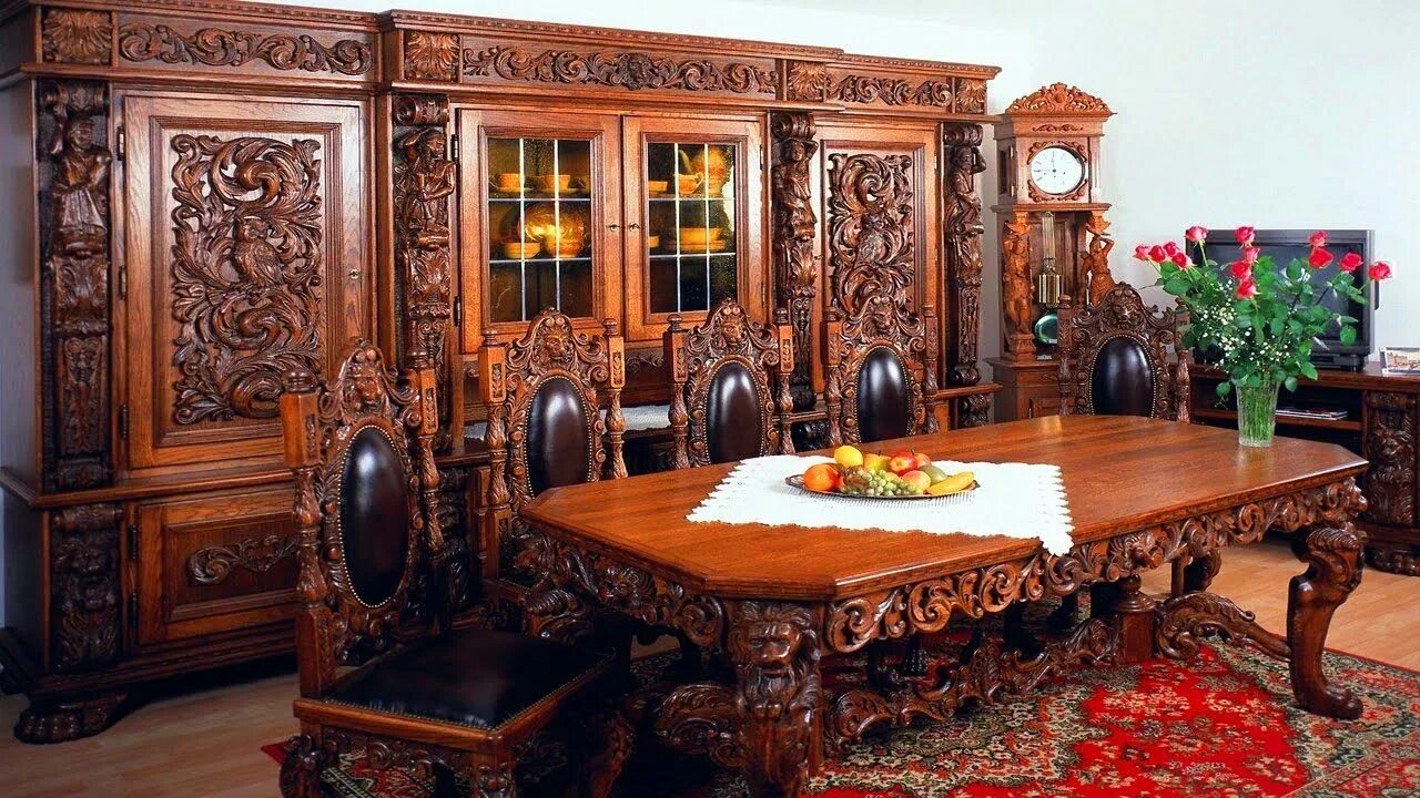 Резная мебель интерьер Резная мебель.Carved furniture.