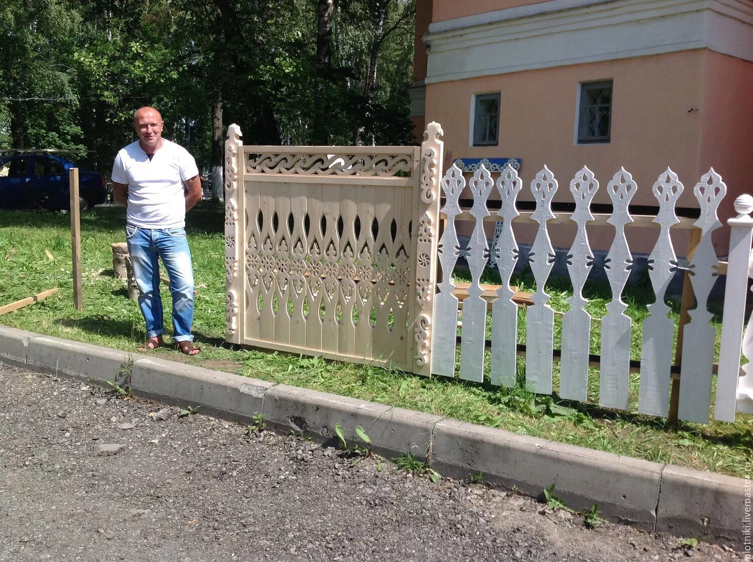 Резной забор фото Резной забор в интернет-магазине на Ярмарке Мастеров Мебель, Череповец - доставк