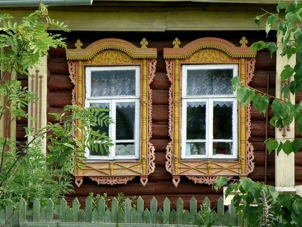 Резные окна дома фото Наличники, г.Иваново/Carved window platbands, Ivanovo, Russia Wooden architectur