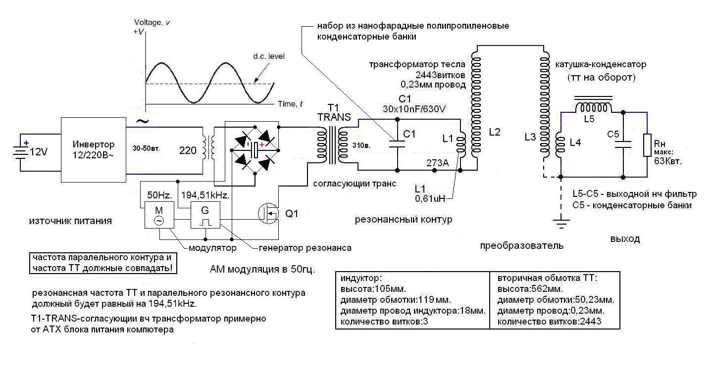 Резонансный генератор тока схемы установок Самозапитка трансформатора схема: Схема генератора с самозапиткой: собираем тран