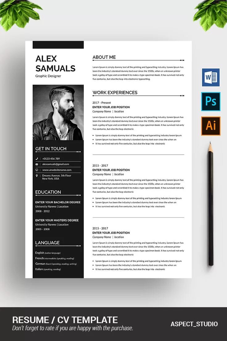 Резюме дизайнера интерьера образец Alex Samuals Resume Template, #Ad #Samuals #Alex #Template #Resume Resume templa