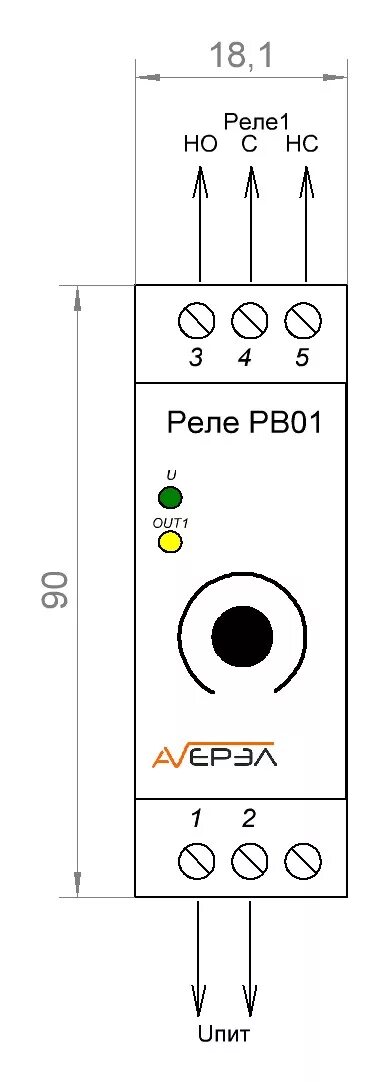 Рв 01 схема подключения реле времени Реле времени РВ01 Научно-производственное предприятие "АВЕРЭЛ"