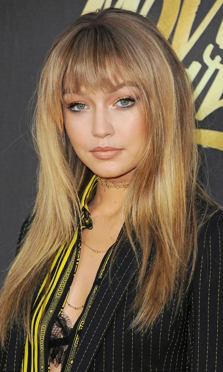 Рваная челка на длинные волосы фото Taylor Swift, Selena Gomez, And More Prove That Bangs Are Back In A Big Way Hair