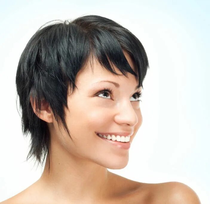 Рваная короткая до шеи стрижка женская Short hairstyles for thick hair, Thick hair cuts, Short hair pixie cuts