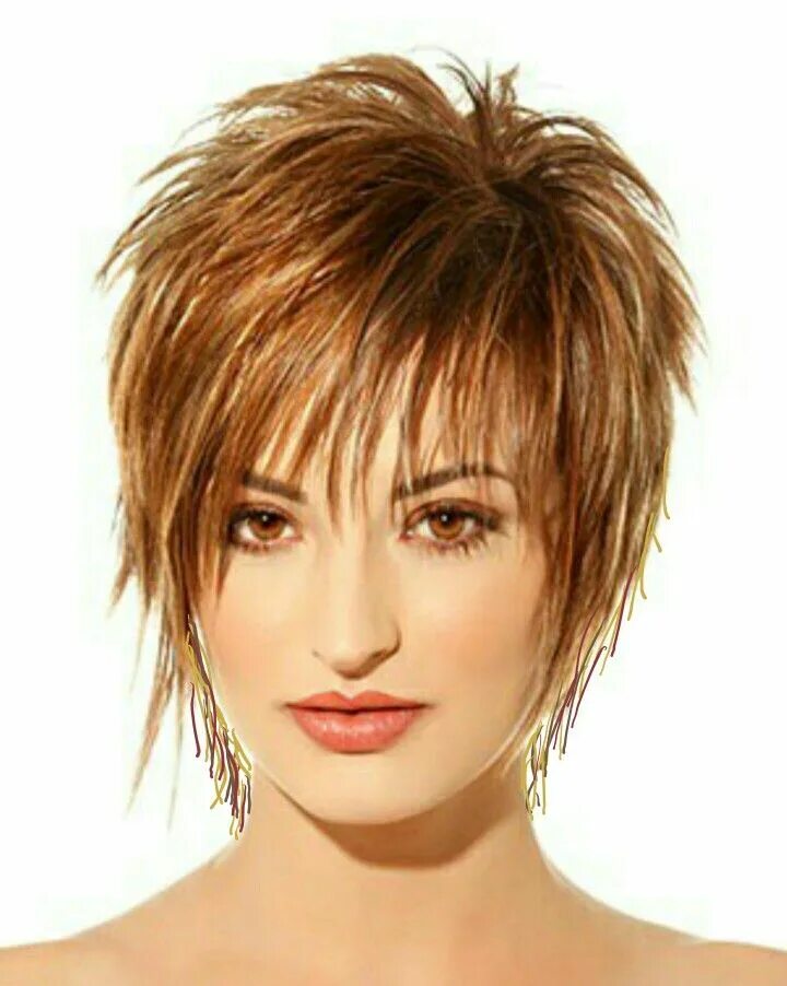 Рваная стрижка на короткие Added length to sides Short summer hair, Short shag hairstyles, Thick hair style