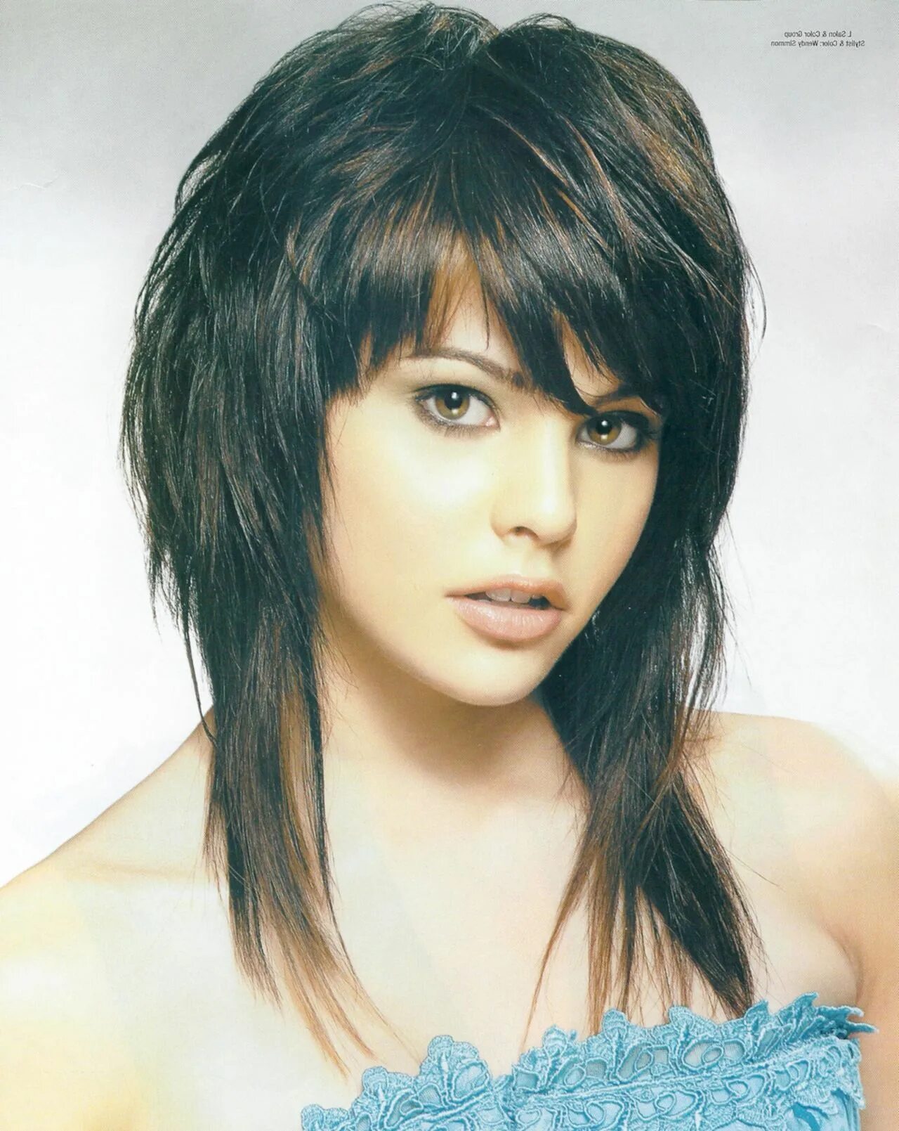 Рваная стрижка с косой челкой Long Shaggy Hairstyles with Bangs - Long Hairstyles Ideas 2015 Прически, Коротки